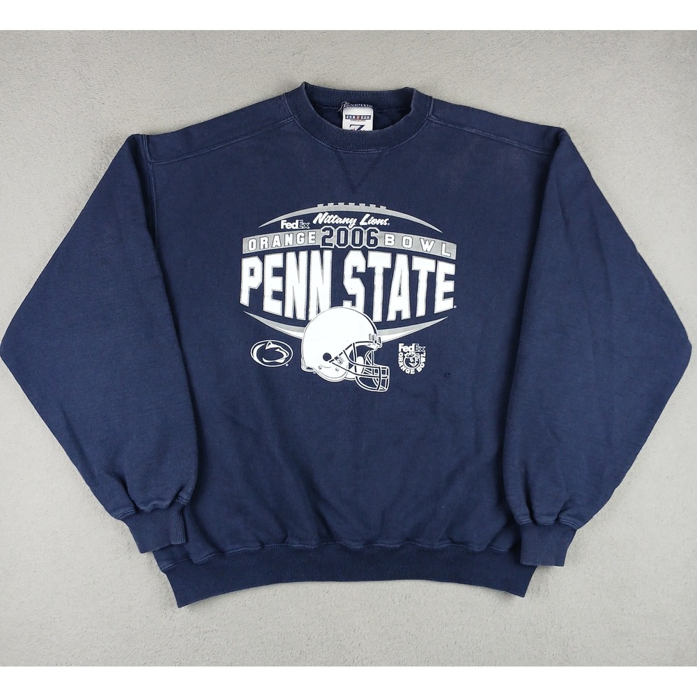 Penn State Jerzees Sweatshirt Mens Large 2006 Orange Bowl Nittany Lions Navy Yk